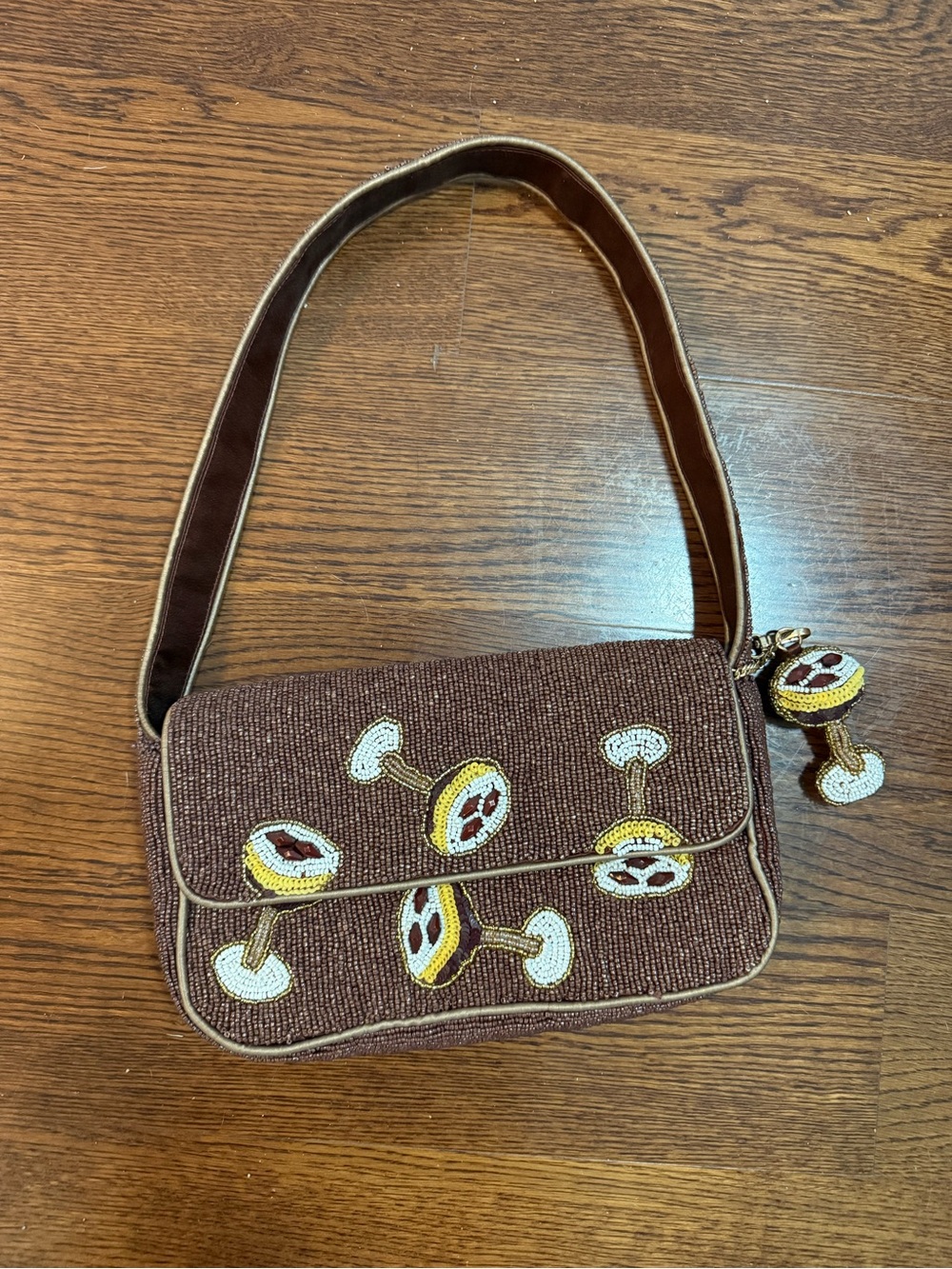 Viral TjMaxx Beaded Espresso Martini Bag with charm - Perfect Condition
